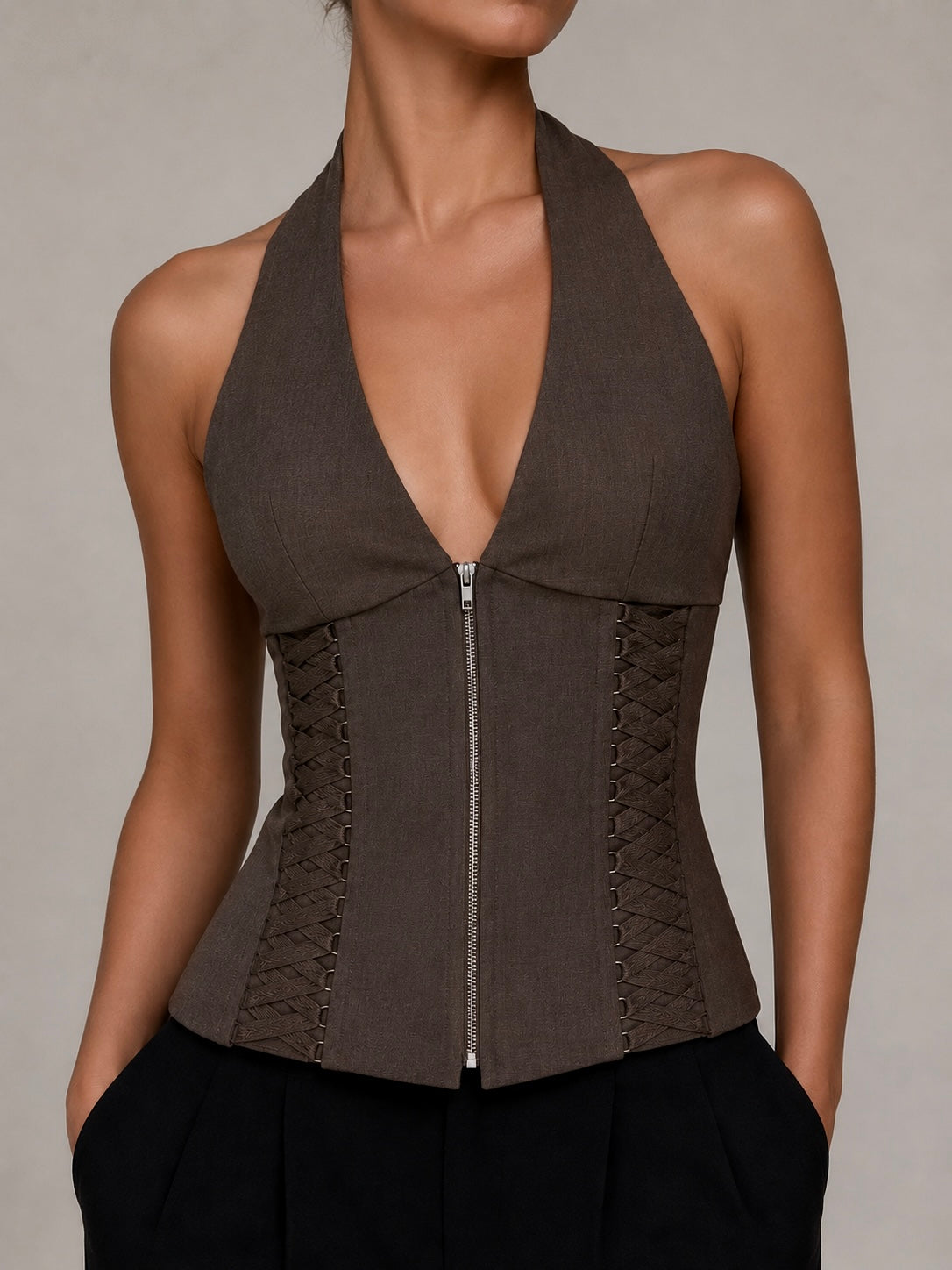 Top Corset - Marrone