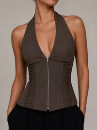 Top Corset - Marrone