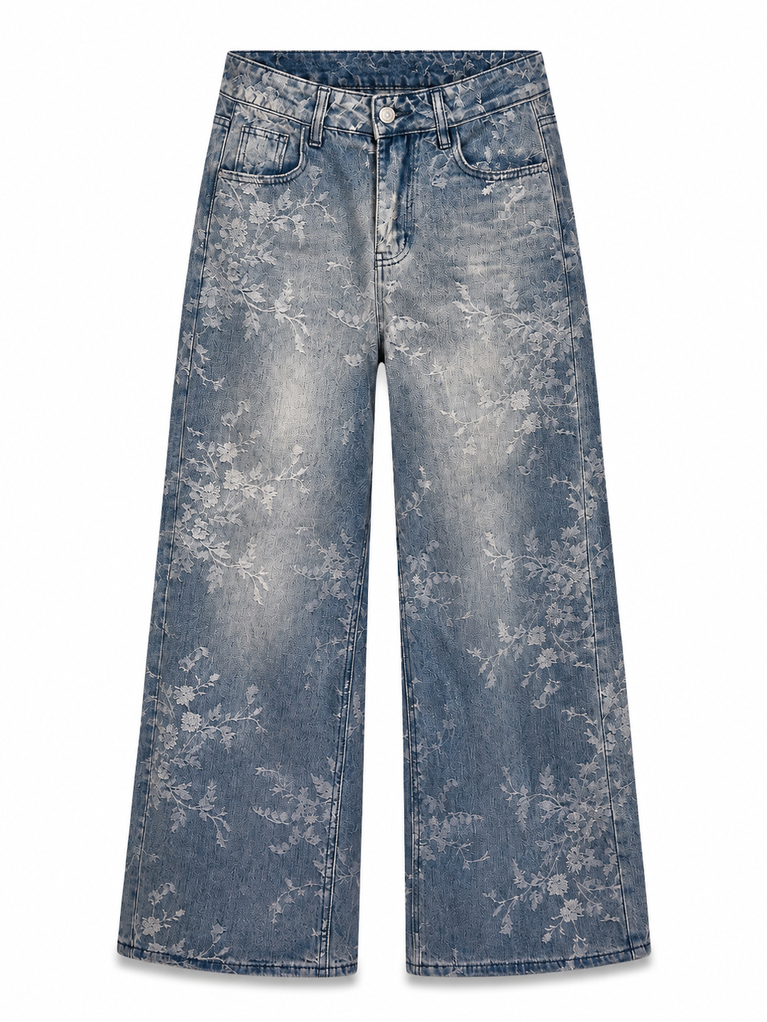Jeans Floral - Denim