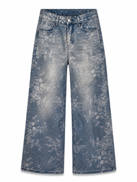 Jeans Floral - Denim