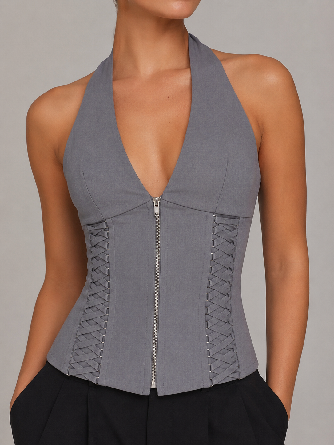 Top Corset - Grigio