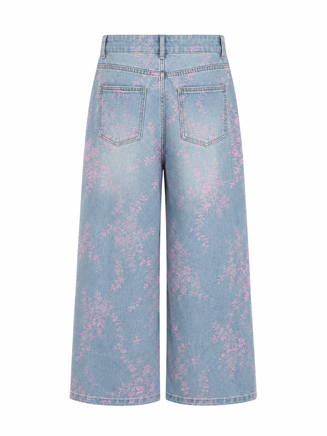 Jeans Floral - Rosa