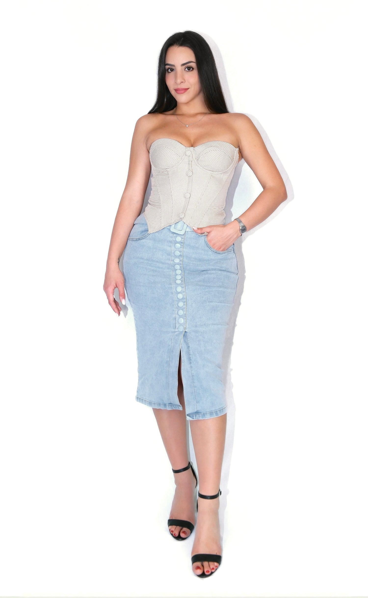Gonna Denim Belted