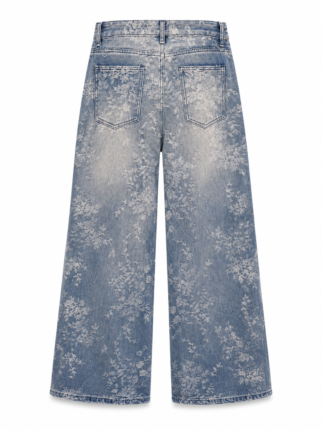 Jeans Floral - Denim