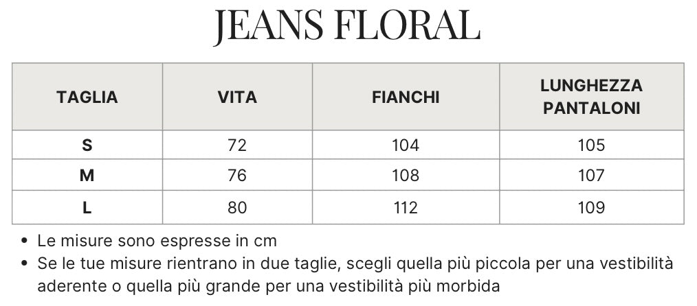 Guida alle taglie per questo capo