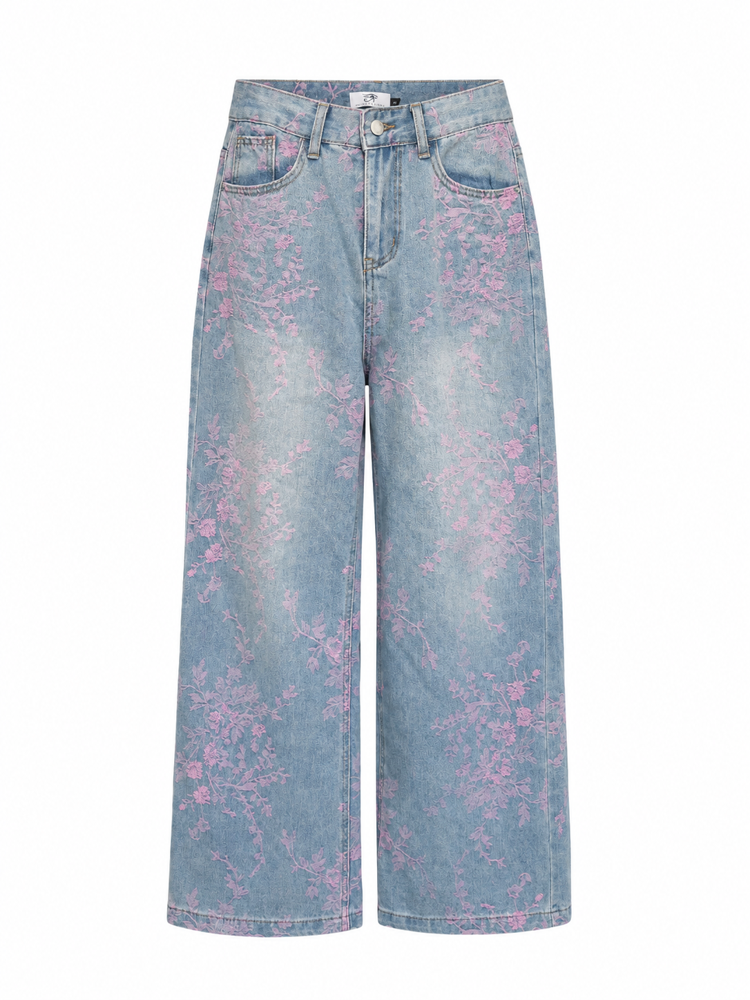 Jeans Floral - Rosa