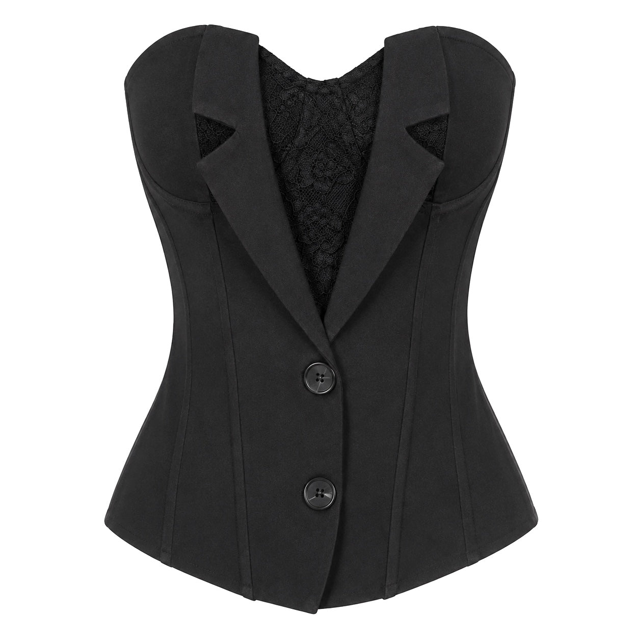 Top Bustier Lace Black