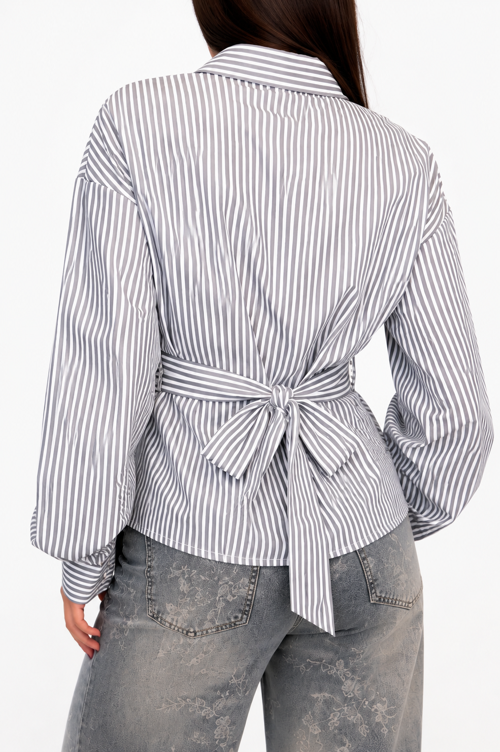 Camicia Stripes - Bianco/grigio