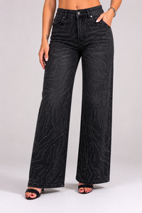 Jeans Diamond Wave - Grigio scuro