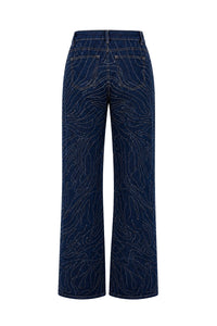 Jeans Diamond Wave - Blu