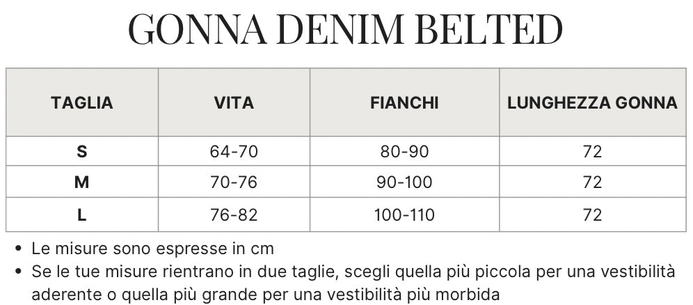 Guida alle taglie per questo capo