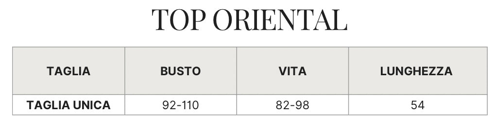 Guida alle taglie per questo capo