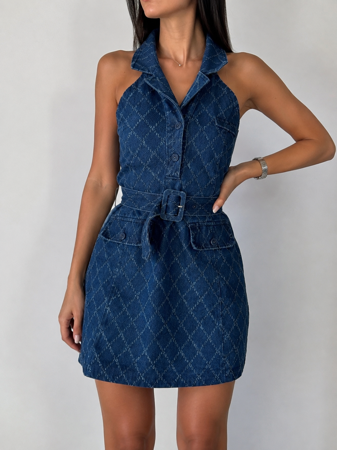 Abito Denim a Rombi
